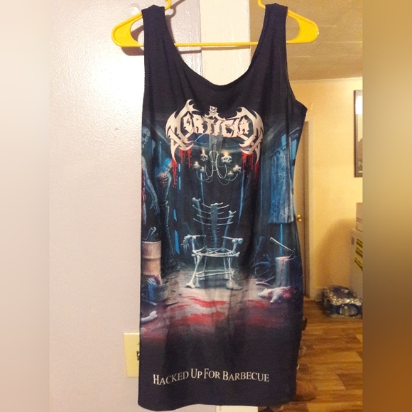 Mortician heavy metal black metal Babe goth dress woman's medium - Picture 4 of 6